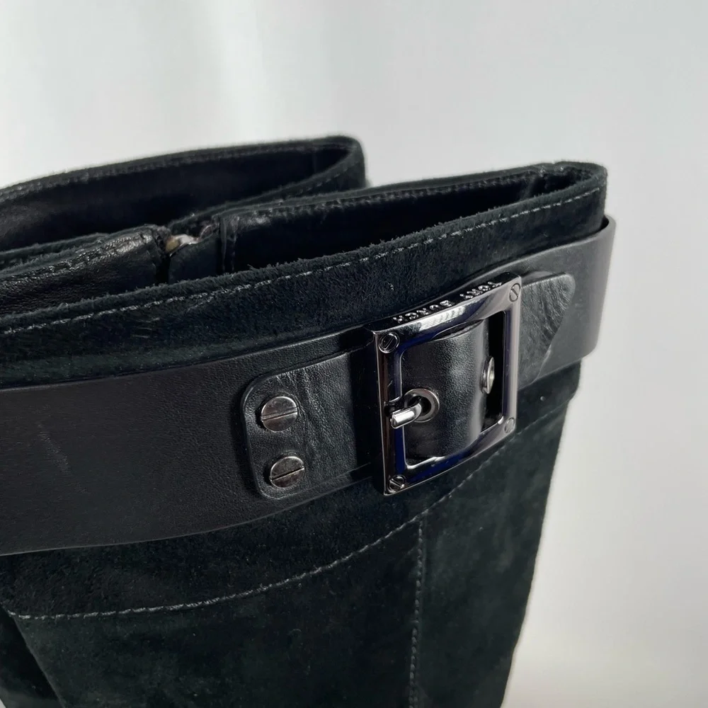 Tory Burch Suede Riding Boots in Black Size‎ 10